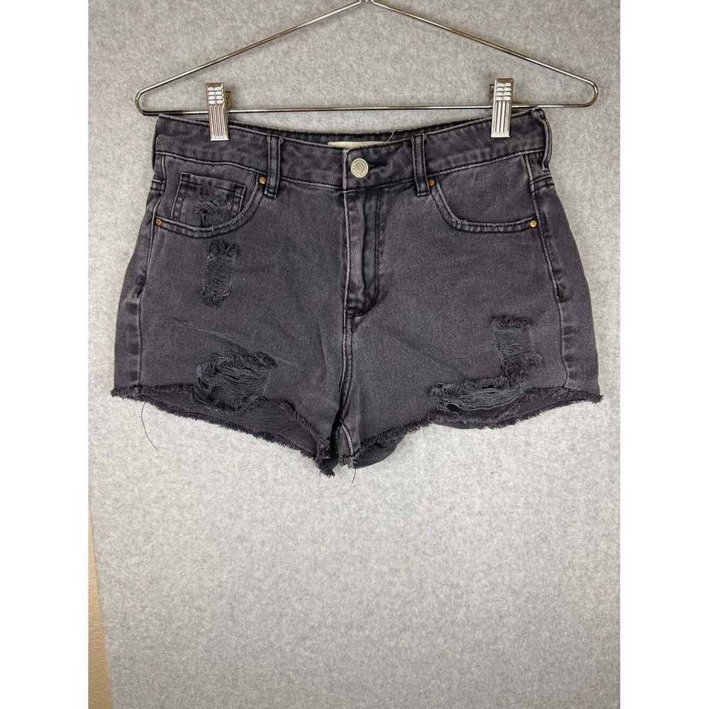 PacSun High Rise Festival Short Black Denim Cutoffs Size 28